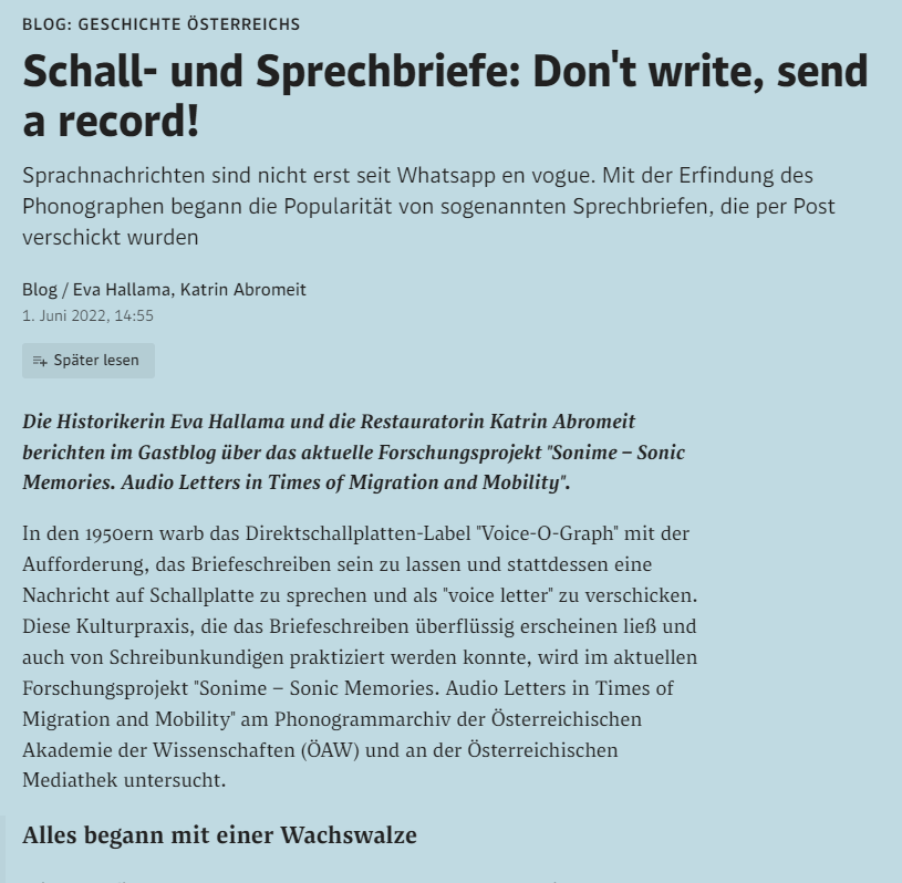 Don’t write, send a record!
